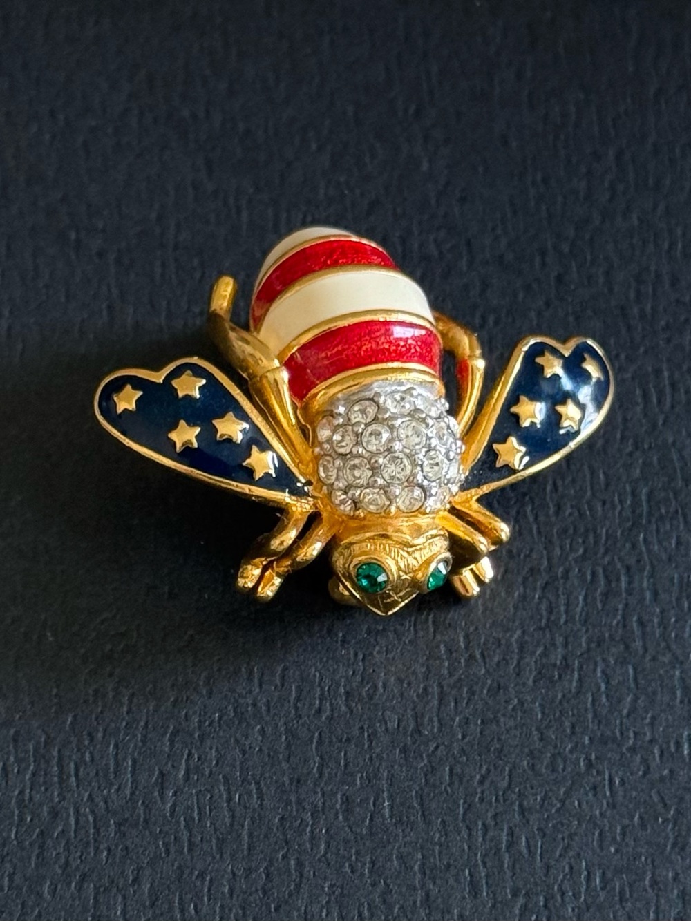 Joan Rivers Patriotic Bee Brooch